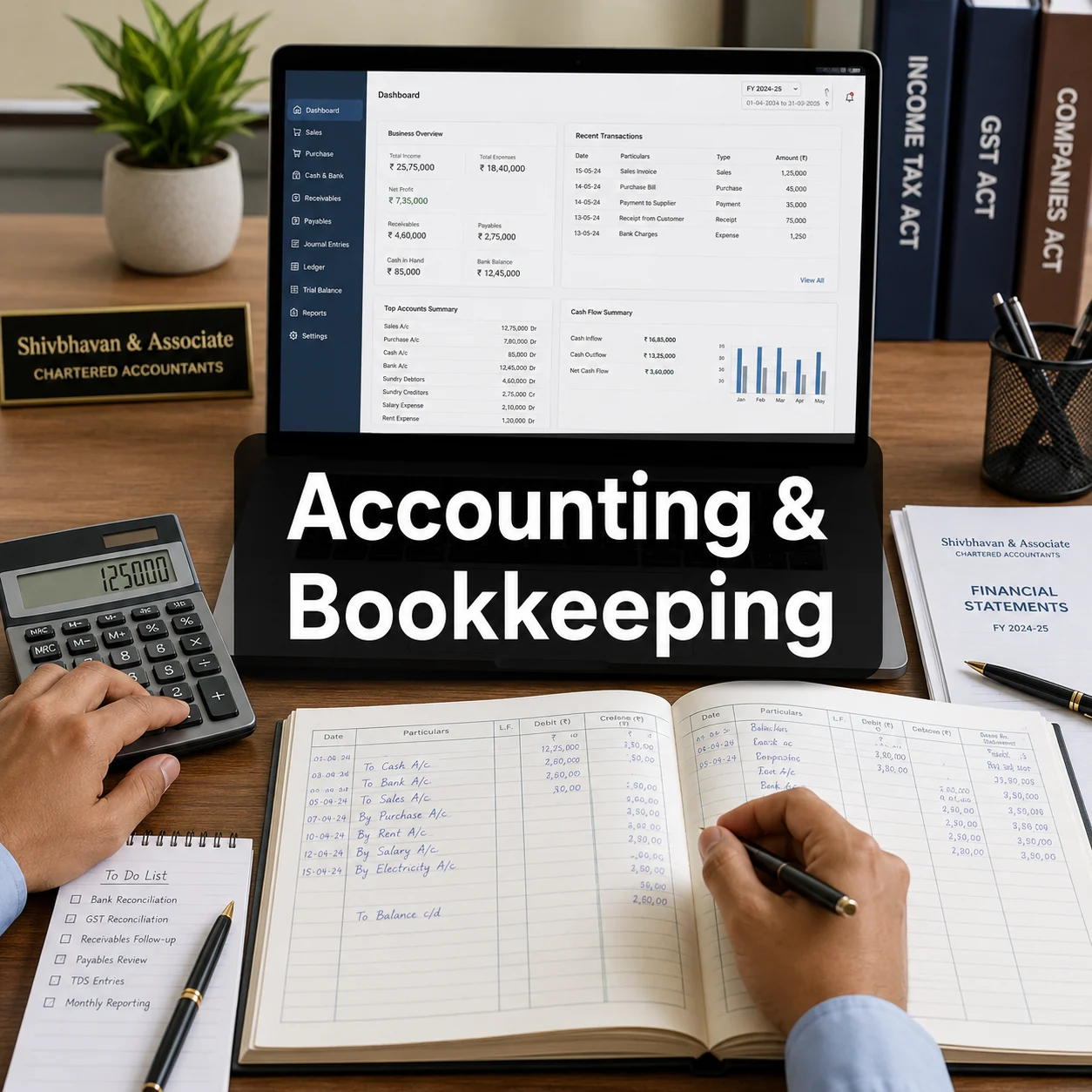 Accounting and bookkeeping service using Tally Prime — Shivbhavan and Associates Ahmedabad